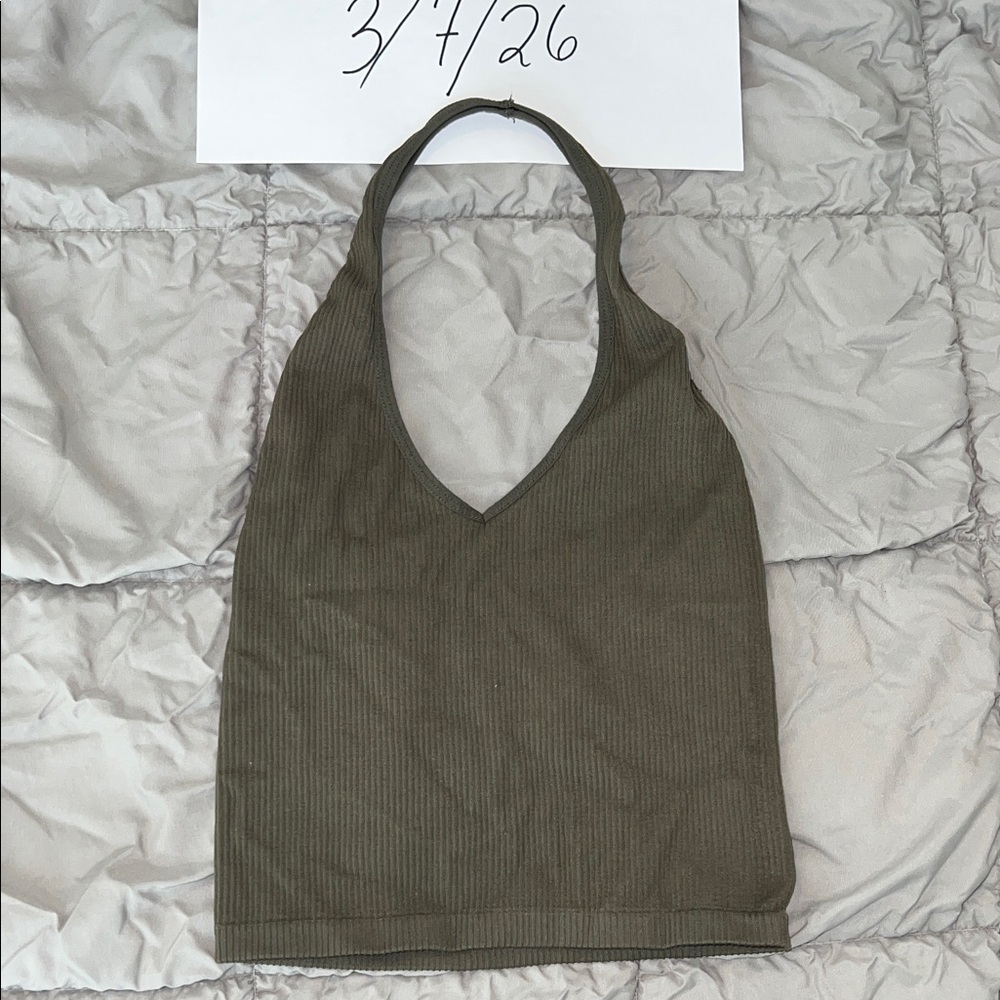 Urban Outfitter seamless green halter